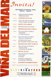 Viña del Mar invita! grandes eventos 2000 : mayo-julio.