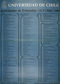 Universidad de Chile actividades de extensión : octubre 1985.