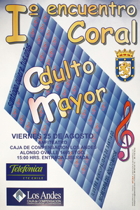 1er encuentro coral adulto mayor : viernes 25 de agosto.