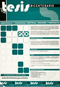 Programa tesis bicentenario democracia y ciudadanía : identidad, tensiones y propuestas.