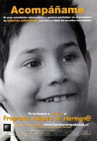 Acompáñame sieres estudiante universitario y quieres participar en el programa de tutorías educativas con niños y niñas de escuelas municipales : te invitamos a postular al programa adopta un herman@.