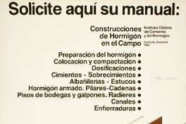 Solicite aquí su manual contrucciones de hormigón en el campo.