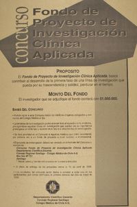 Concurso fondo de proyecto de investigación clínica aplicada