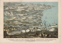 A Panoramic view of the north side of Sebastopol from Eupatoria with the new Russian Forts - Earthworks, Batteries, &c. &c. including a sketch of the attack on Eupatoria, Feby 17th the entrenched position of the Turks, and position now occupied by the Russian Army at Simpheropol - Bakt - Chi - Serai and on the rivers Alma - Katscha - Belbeck &c. [estampa] :