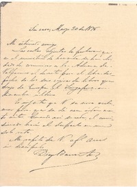 [Carta], 1876 mar. 20 Santiago, Chile <a>Biblioteca Nacional de Chile