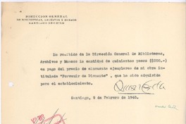 [Recibo], 1940 feb. 9 Santiago, Chile <a> Biblioteca Nacional de Chile