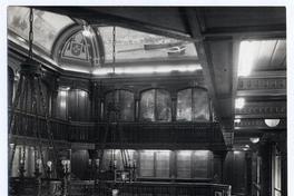[Vista interior de la sala de lectura de la Biblioteca Americana José Toribio Medina de la Biblioteca Nacional]