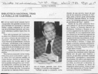 Biblioteca Nacional tras la huella de Gabriela  [artículo].