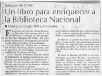 Un Libro para enriquecer a la Biblioteca Nacional