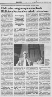 El director asegura que encontró la Biblioteca Nacional en estado calamitoso (entrevista)