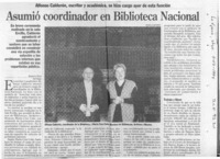Asumió coordinador en Biblioteca Nacional  [artículo] Ximena Poo.