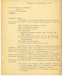 [Carta] 1968 septiembre 9, Santiago, Chile [a] Biblioteca Nacional de Chile
