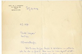 [Carta] 1970 febrero 6, Santiago, Chile [a] Biblioteca Nacional de Chile