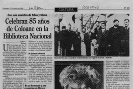 Celebran 85 años de Coloane en la Biblioteca Nacional  [artículo].