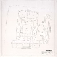 Planta primer piso Biblioteca Nacional-Archivo Nacional actualizión plano planta primer piso [material cartográfico] levantamiento: Sergio Ulecia Bustos, dibujó S.U.B., aprobó: Eduardo Fritz M.