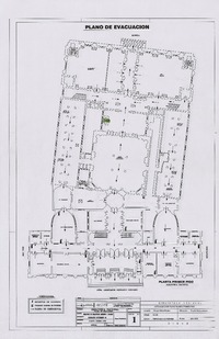 Biblioteca Nacional plano de evacuación. [dibujo técnico] :