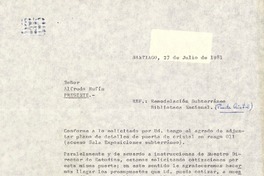 [Diseño puerta de crital : acceso a sala de exposiciones, subterráneo] Cristián Arentsen, arquitecto.